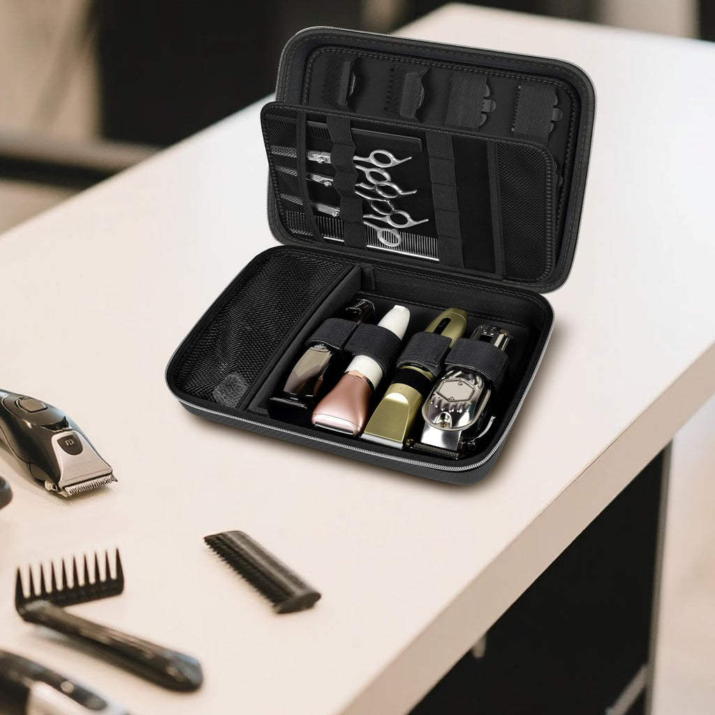 Professional Hair Clipper Travel Case – Portable Barber Organizer for Clippers, Guards and Grooming Tools