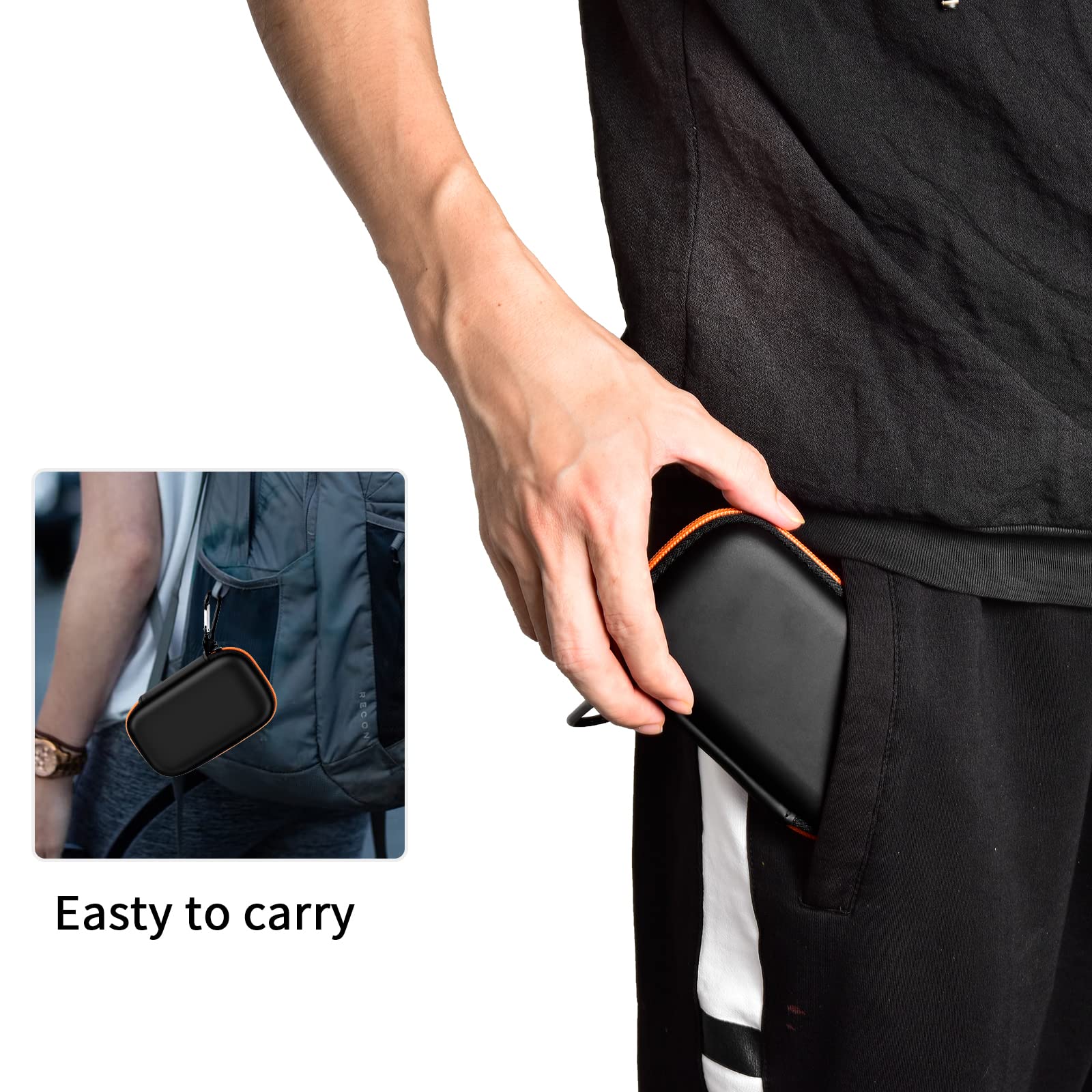 Portable SSD Case for SanDisk Extreme And Extreme PRO, Hard Shell Travel Storage  with SD Card Holder