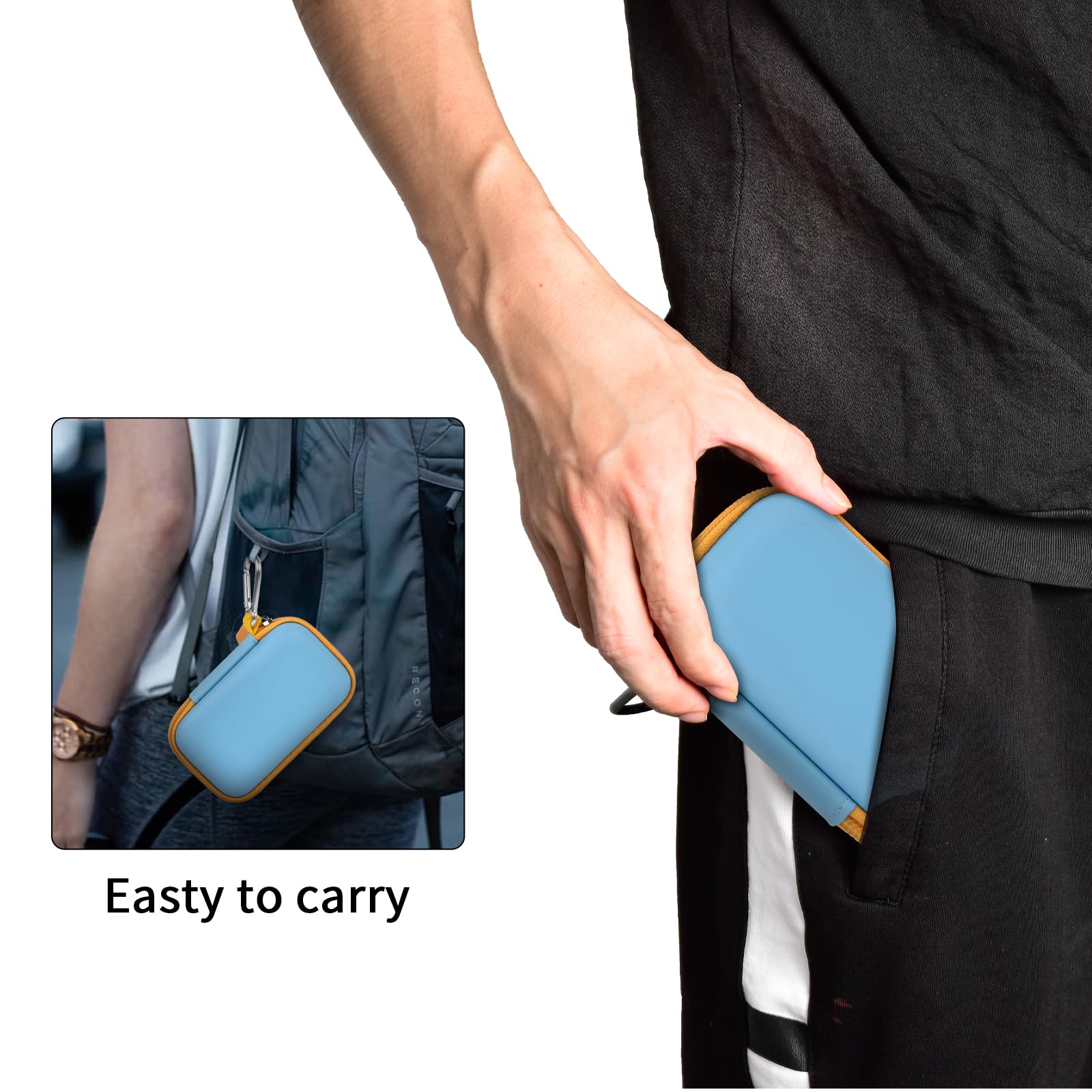 Portable SSD Case for SanDisk Extreme And Extreme PRO, Hard Shell Travel Storage  with SD Card Holder