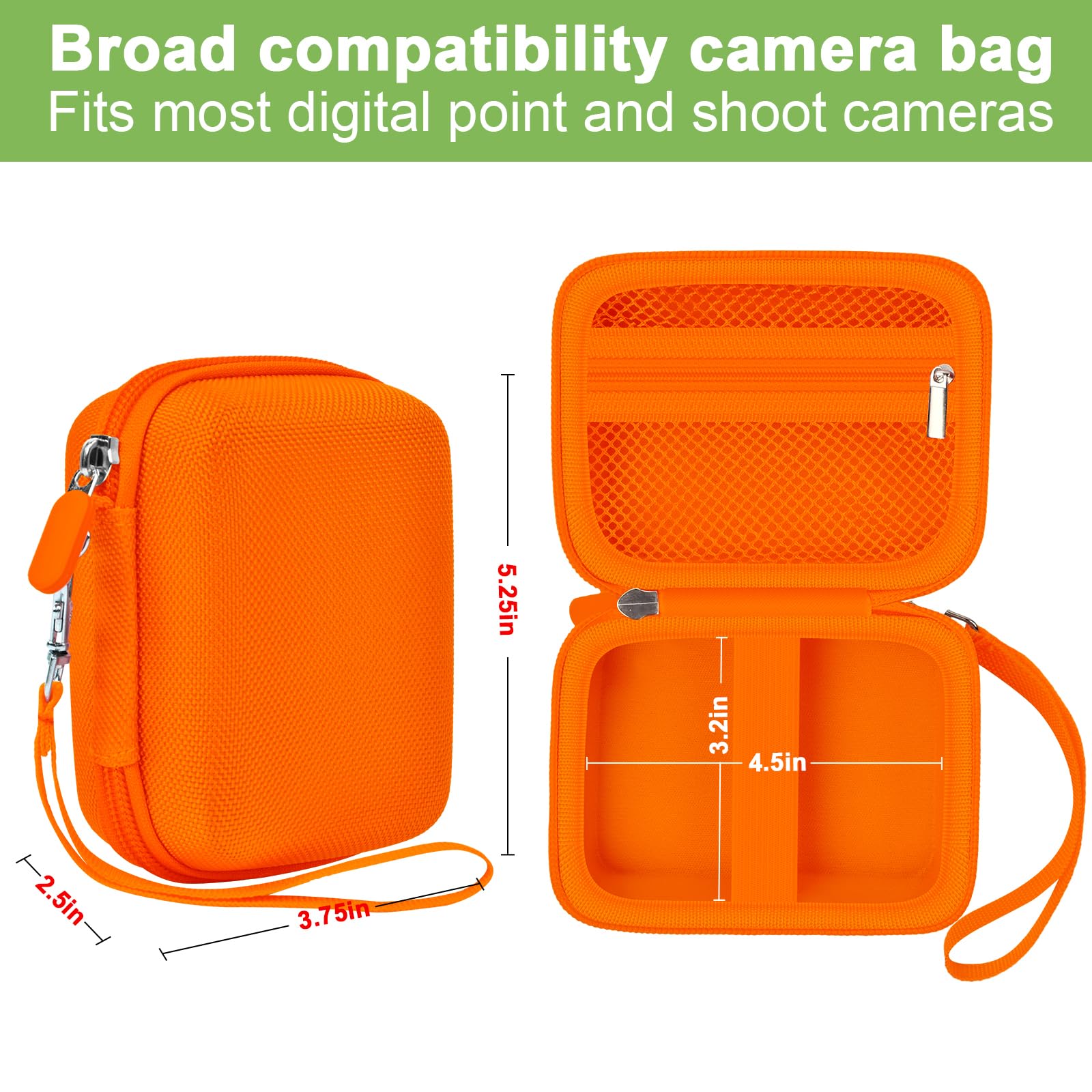 Digital Camera Case For VAHOIALD, Kodak and More | Protective Bag with SD Card Holder