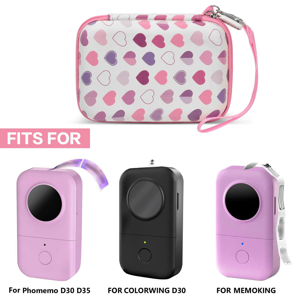 Label Maker Carrying Case Fits Phomemo, NIIMBOT and More– Protective EVA Bag with Mesh Pocket