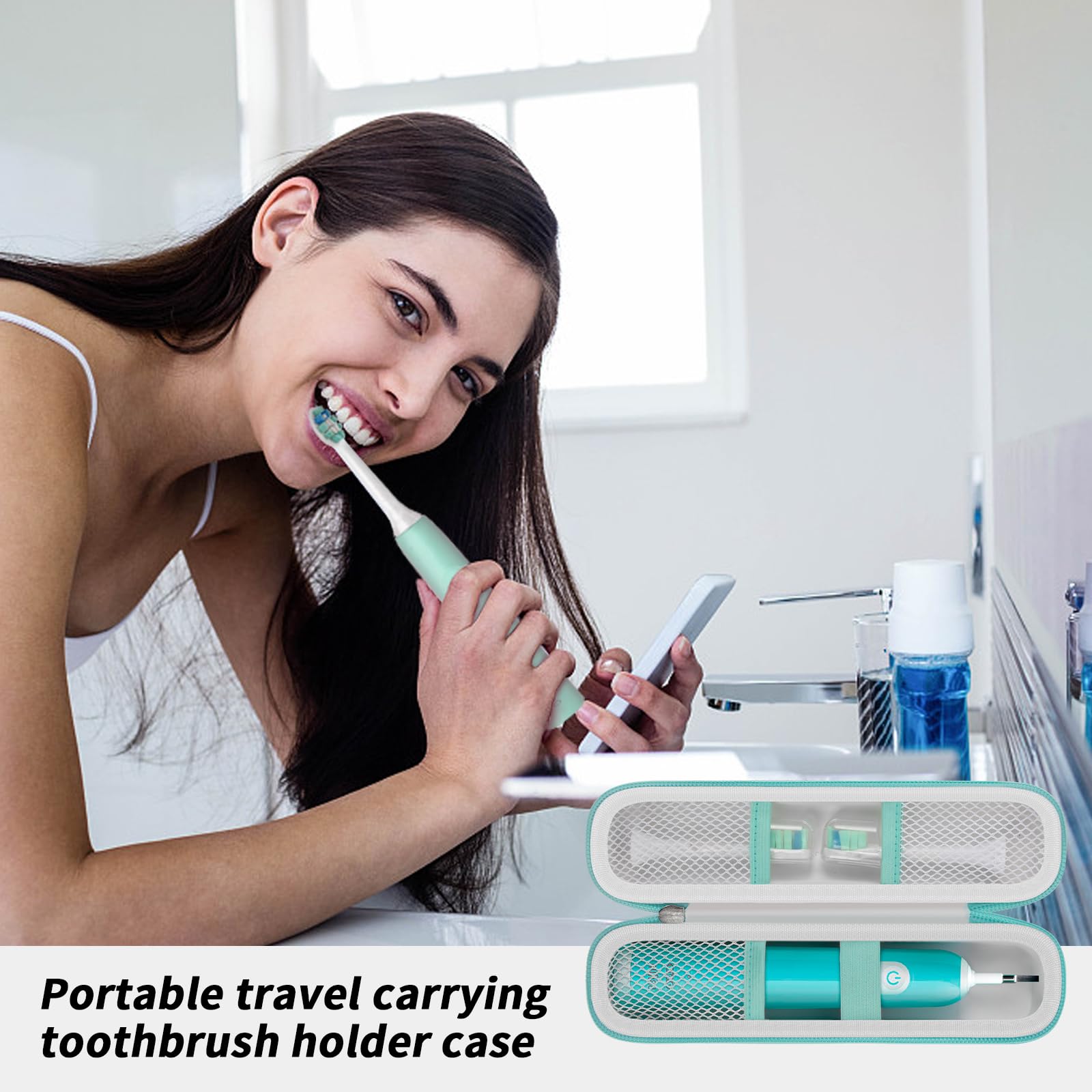 Electric Toothbrush Travel Case for Oral-B and Philips Sonicare - Waterproof Holder Bag