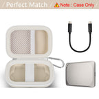 Hard Carrying Case for Crucial X10/X9 Pro Portable SSD–Shockproof External SSD Storage Bag with Mesh Pocket