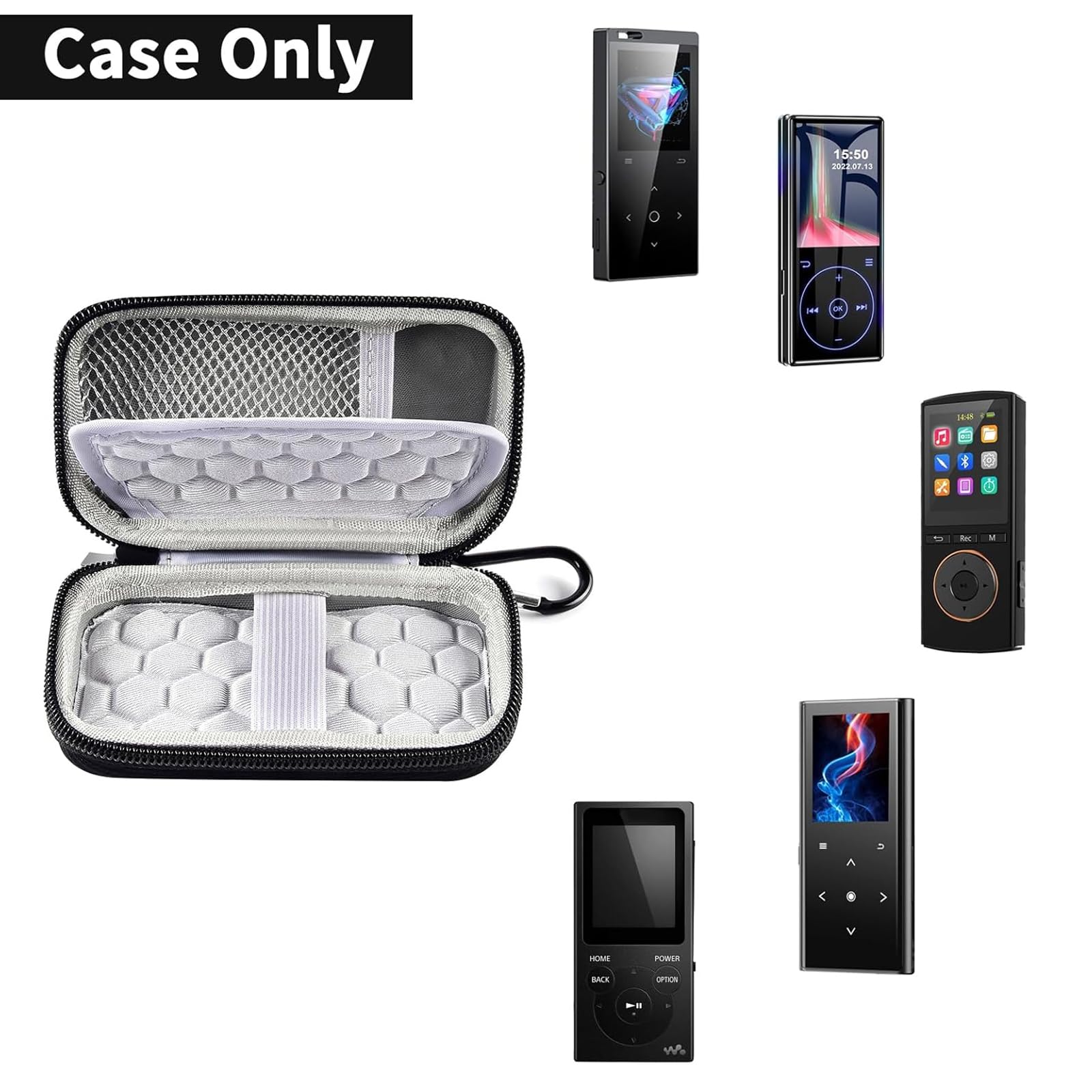 Portable MP3 / MP4 Player Case – Protective Travel Organizer for Music Players and Accessories