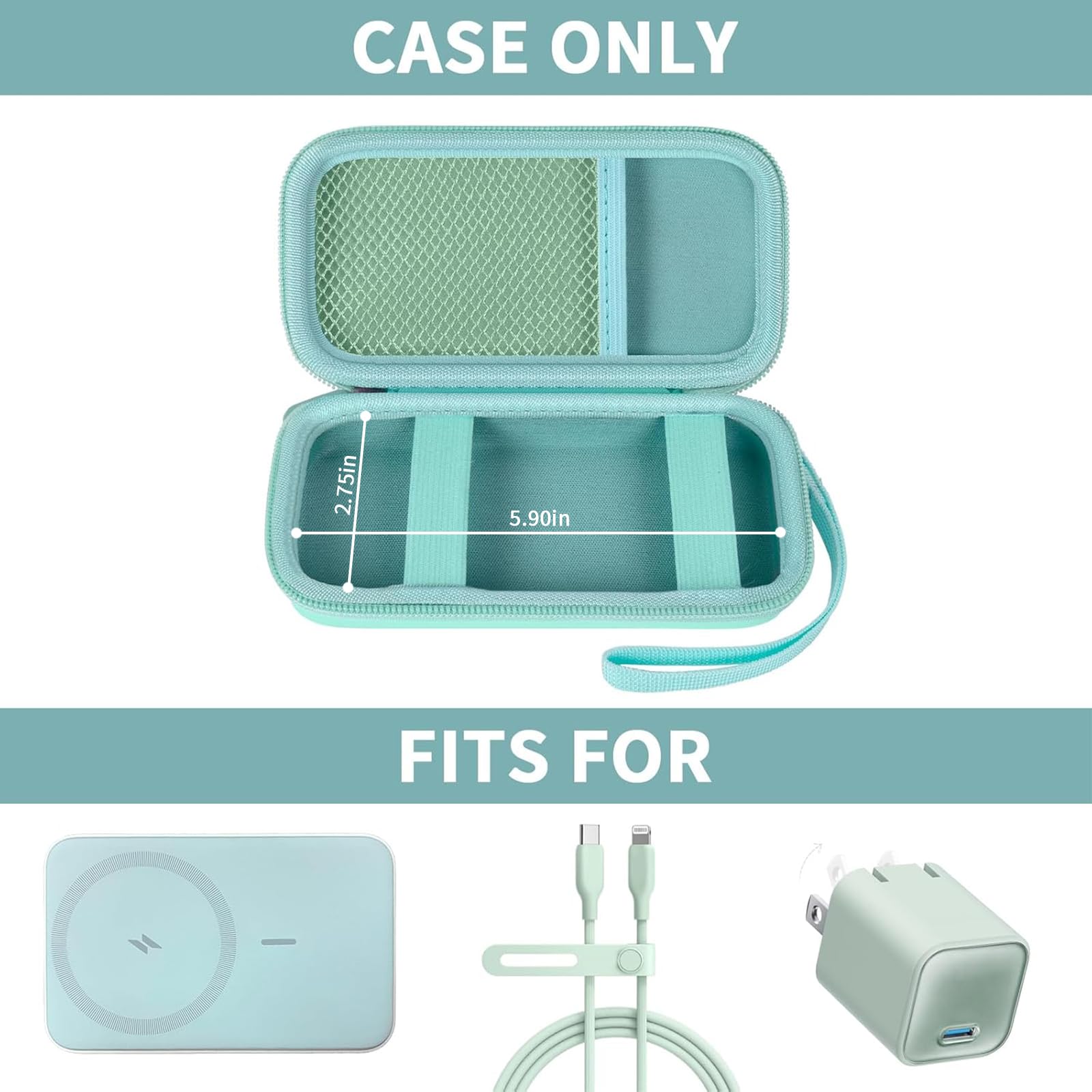MagSafe Power Bank Carrying Case for Anker 633/622/621/321 Magnetic Battery – Shockproof Travel Storage Organizer
