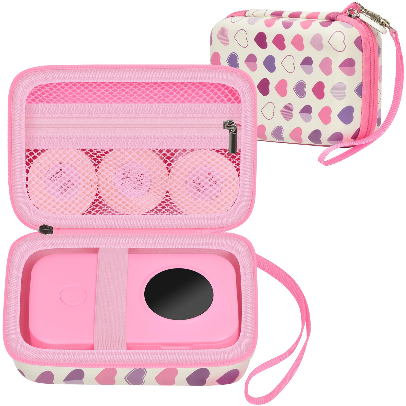 Label Maker Carrying Case Fits Phomemo, NIIMBOT and More– Protective EVA Bag with Mesh Pocket