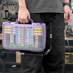 269 Slot Battery Organizer Case with Tester – Heavy Duty Storage Box for AA, AAA, 9V and More