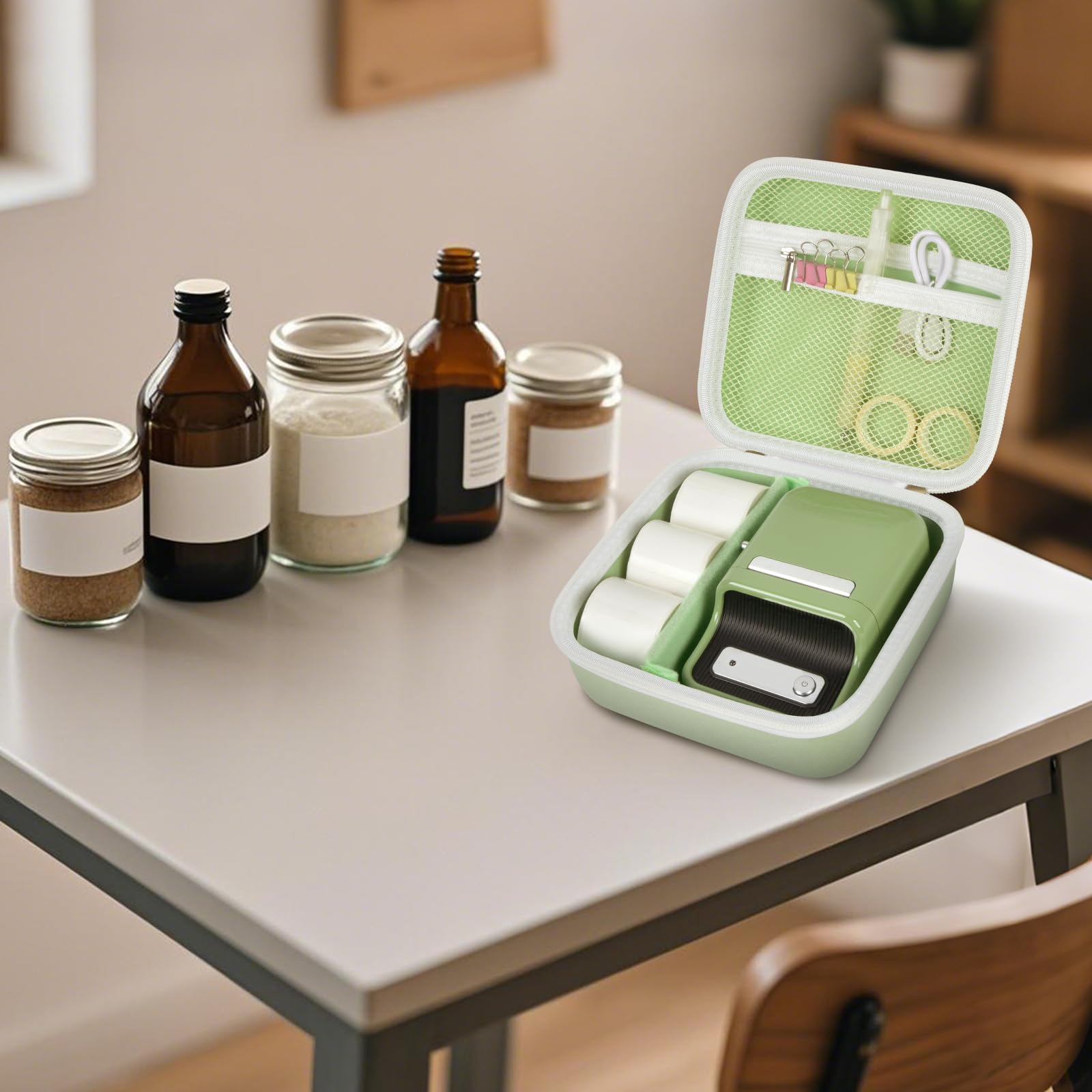 Travel Case for NIIMBOT B21 / B21 Pro / B1 Label Maker – Portable Storage Organizer for Labels and Accessories