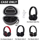Shockproof Foldable Headphone Travel Case with Mesh Pocket – Compatible with Solo and Studio