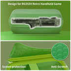 Retro Handheld Console Carrying Case for R36S / RG353V / RG353VS – Shockproof Travel Storage Bag
