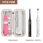 Electric Toothbrush Travel Case for Oral-B and Philips Sonicare - Waterproof Holder Bag