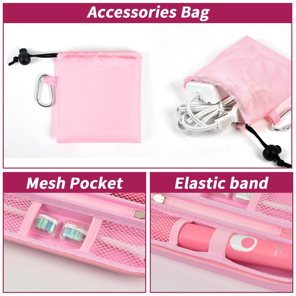 Electric Toothbrush Travel Case for Oral-B and Philips Sonicare - Waterproof Holder Bag