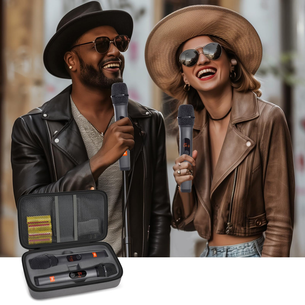JBL Wireless Microphone Case – Shockproof Hard Shell Travel Bag For Dual Mics and Accessories