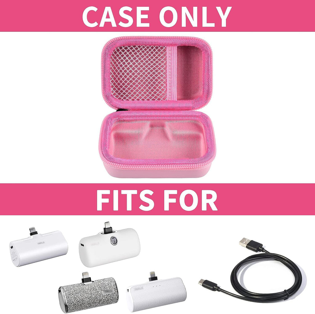 Portable Charger Case for Mini Power Bank, Hard Shell Travel Storage Bag with Cable Pocket
