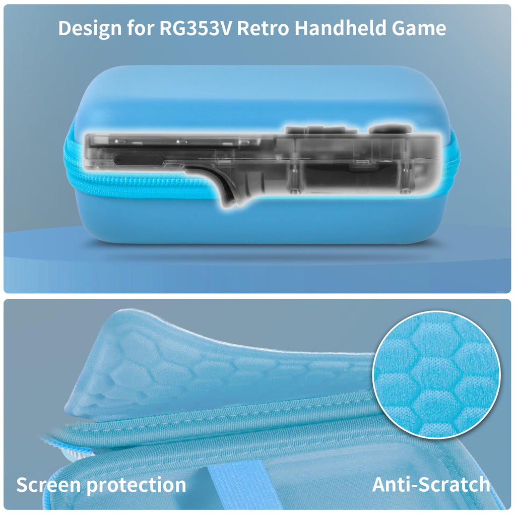 Retro Handheld Console Carrying Case for R36S / RG353V / RG353VS – Shockproof Travel Storage Bag