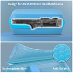 Retro Handheld Console Carrying Case for R36S / RG353V / RG353VS – Shockproof Travel Storage Bag