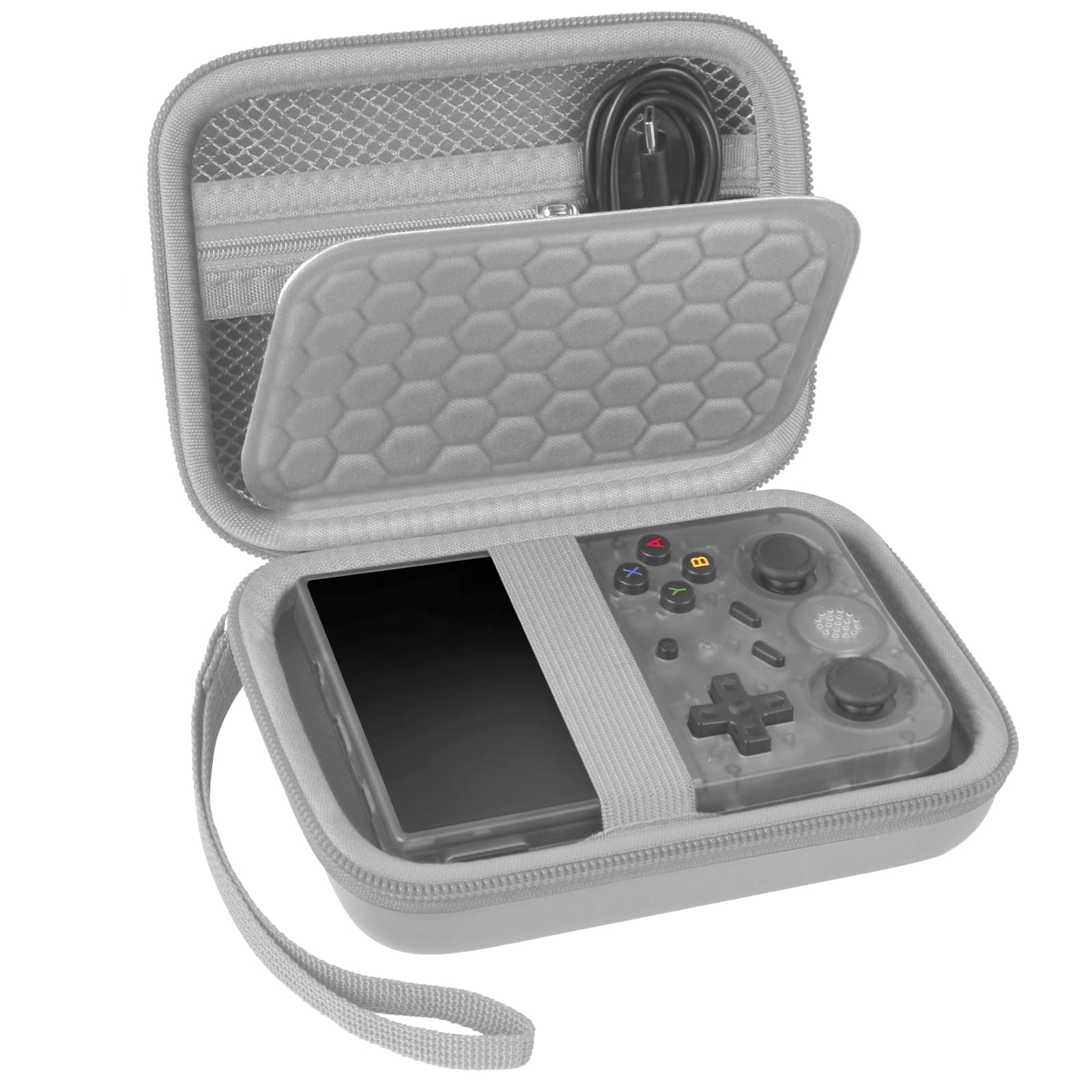 Retro Handheld Console Carrying Case for R36S / RG353V / RG353VS – Shockproof Travel Storage Bag