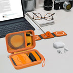 Premium Travel Organizer for Foldable 3-in-1 Magnetic Wireless Charging Station