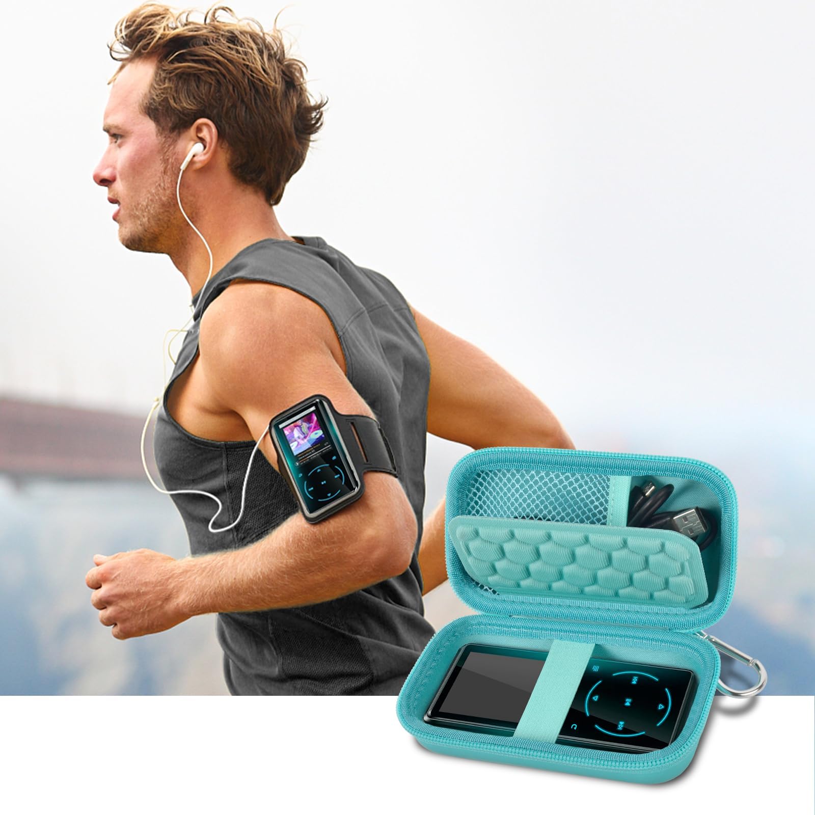 Portable MP3 / MP4 Player Case – Protective Travel Organizer for Music Players and Accessories