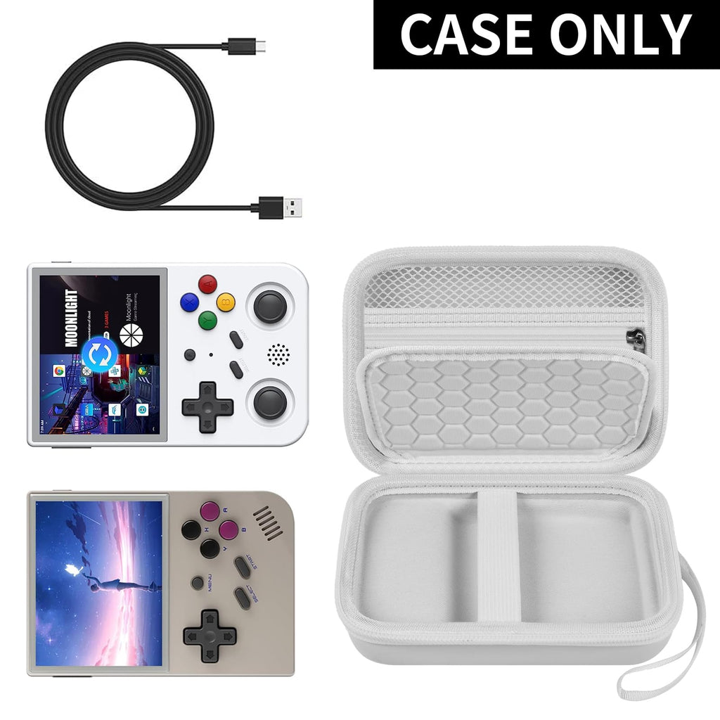 Retro Handheld Console Carrying Case for R36S / RG353V / RG353VS – Shockproof Travel Storage Bag