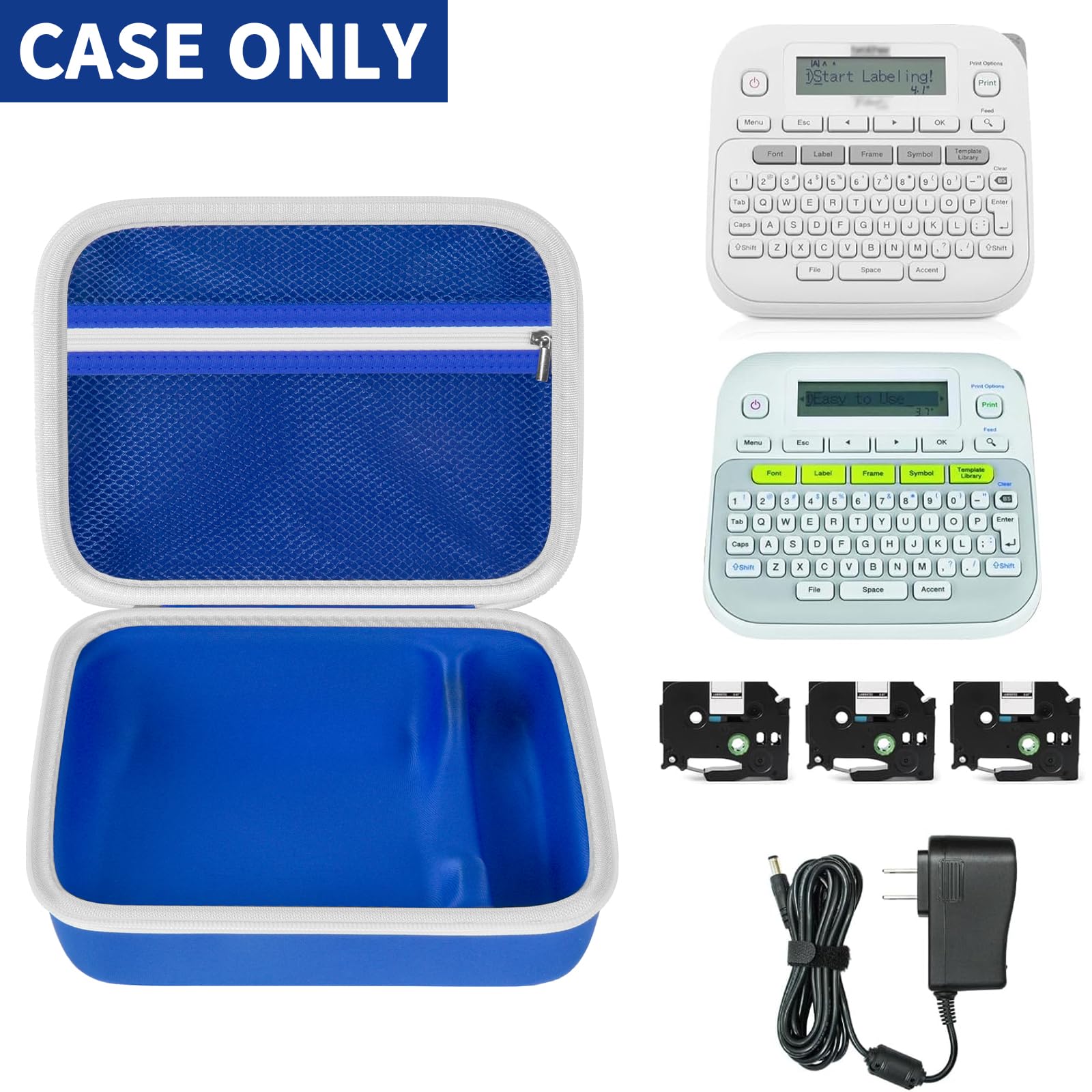 Portable Label Maker Case for P-Touch PTD220/210–Storage Organizer for Tapes and Accessories
