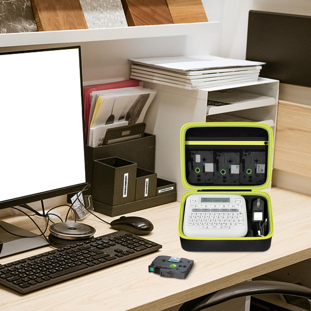 Portable Label Maker Case for P-Touch PTD220/210–Storage Organizer for Tapes and Accessories