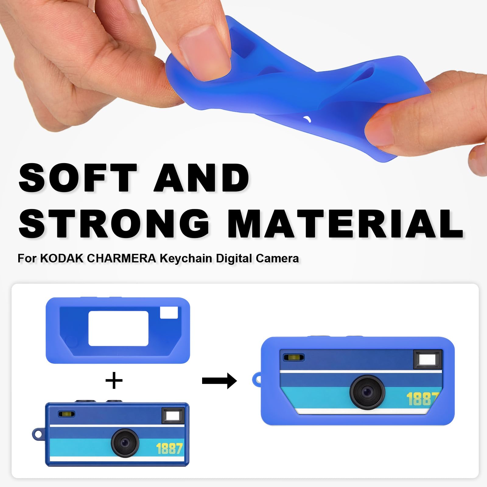 Silicone Case for Kodak Charmera Keychain Camera – Cute Protective Cover for Mini Digital Camera