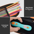 Travel Case for 3Doodler Start+ 3D Printing Pen – Portable Organizer for Pen, Filaments and Charger