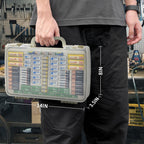 269 Slot Battery Organizer Case with Tester – Heavy Duty Storage Box for AA, AAA, 9V and More