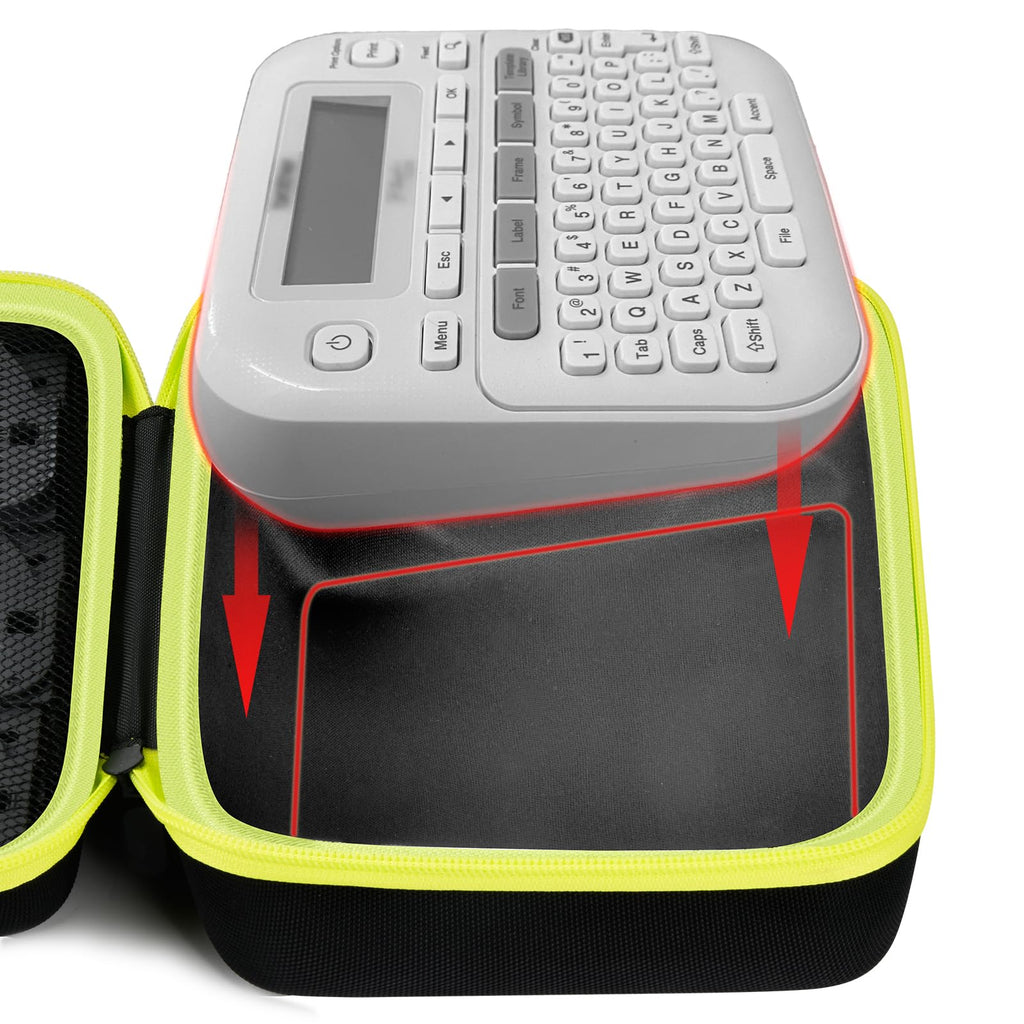 Portable Label Maker Case for P-Touch PTD220/210–Storage Organizer for Tapes and Accessories