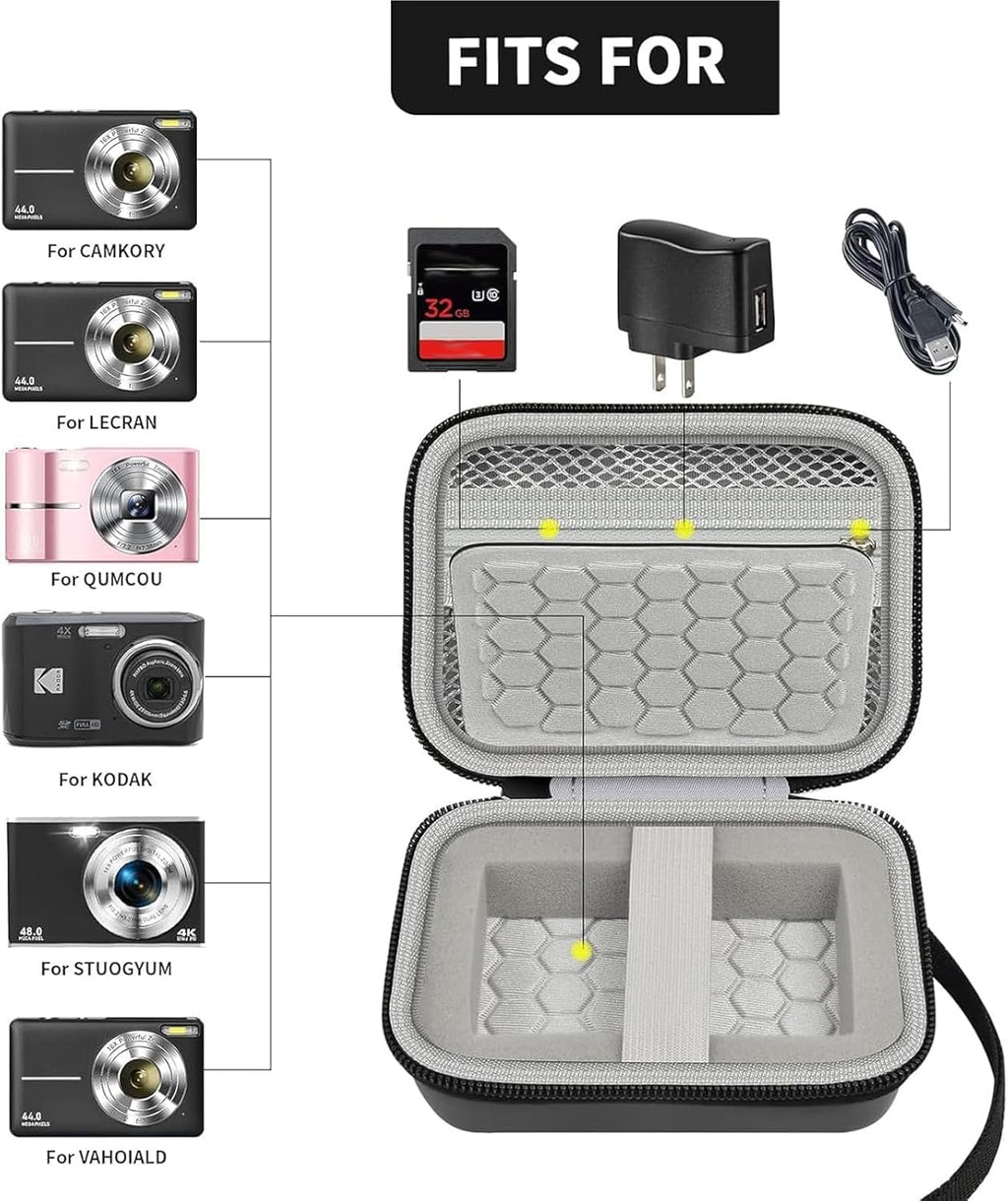 Camera Protective Travel Case For Kodak, Canon and Sony | Lightweight and Portable
