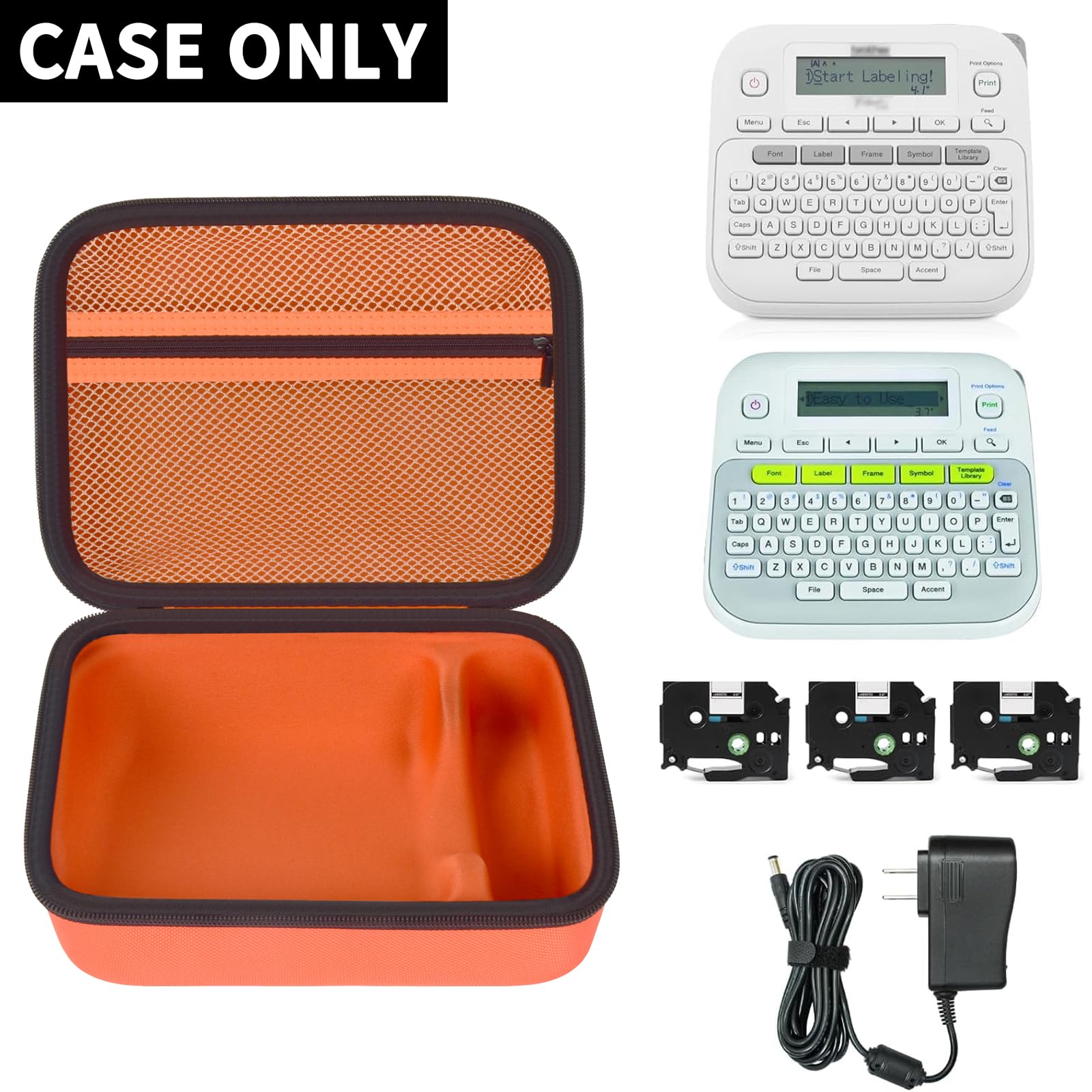 Portable Label Maker Case for P-Touch PTD220/210–Storage Organizer for Tapes and Accessories