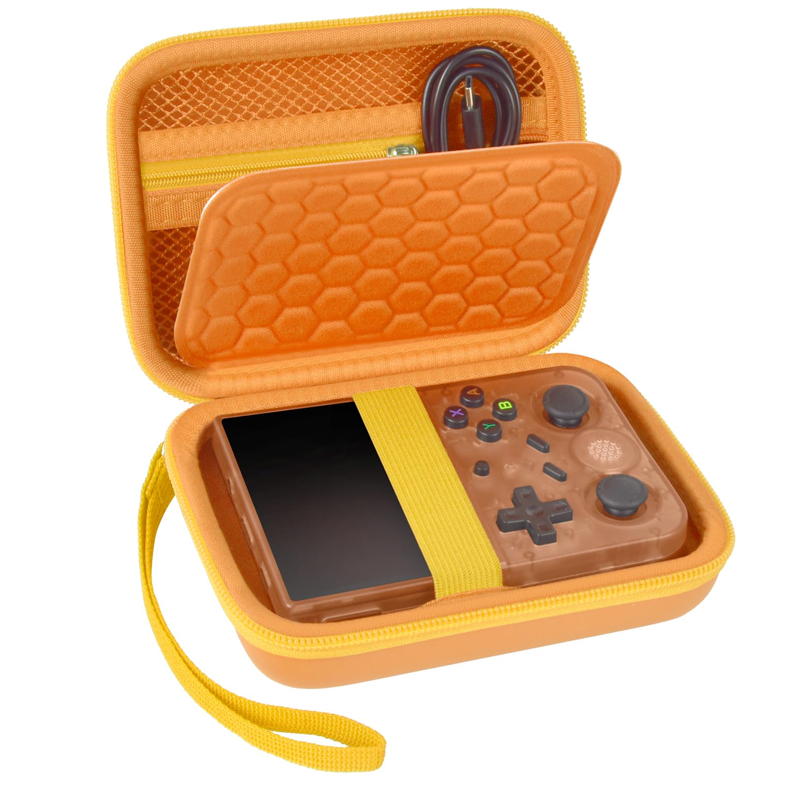 Retro Handheld Console Carrying Case for R36S / RG353V / RG353VS – Shockproof Travel Storage Bag