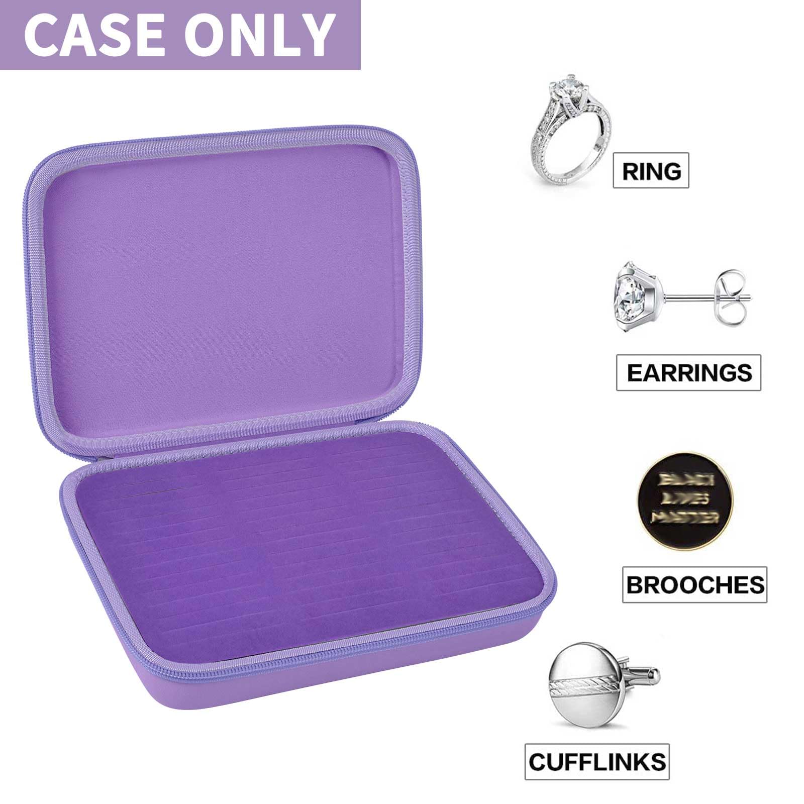 Ring Organizer Case with 42 Slots–Jewelry Display Box for Rings, Earrings and Cufflinks