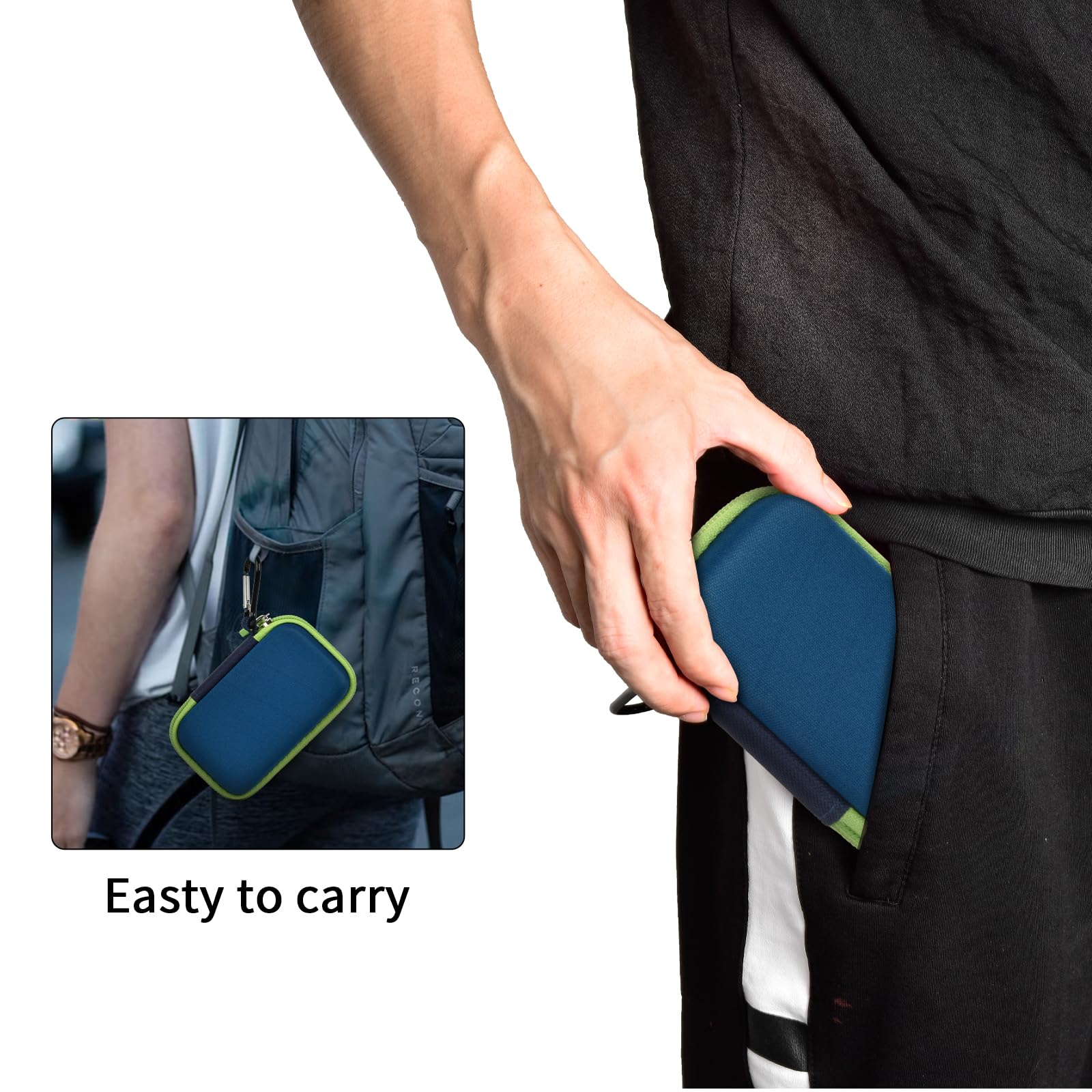 Portable SSD Case for SanDisk Extreme And Extreme PRO, Hard Shell Travel Storage  with SD Card Holder