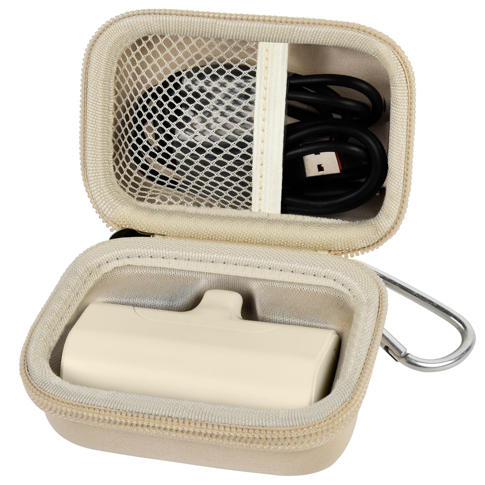 Portable Charger Case for Mini Power Bank, Hard Shell Travel Storage Bag with Cable Pocket