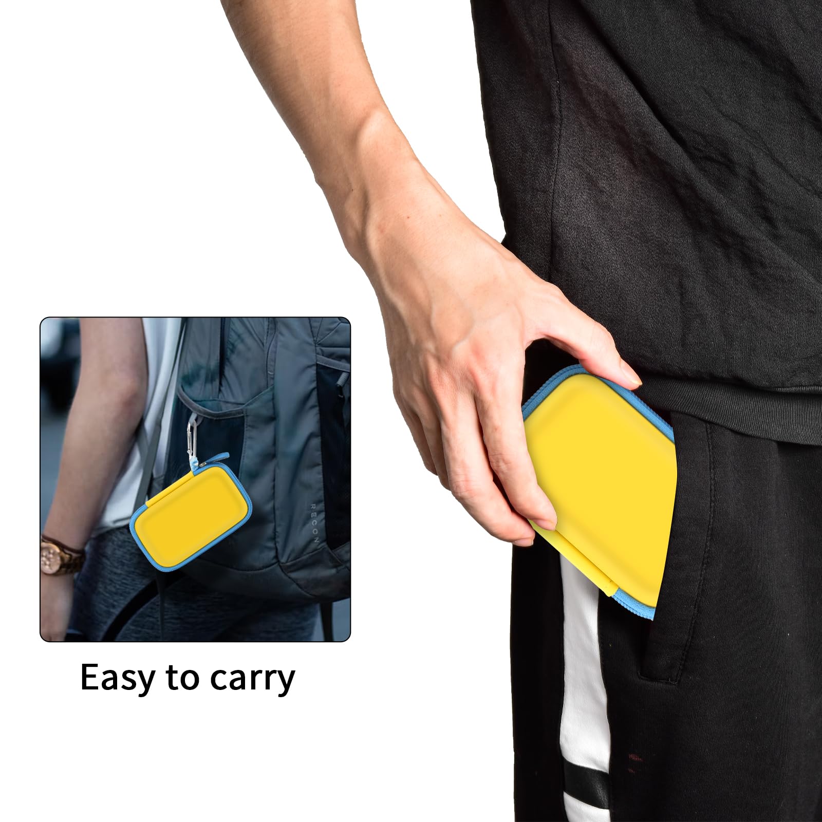 Portable SSD Case for SanDisk Extreme And Extreme PRO, Hard Shell Travel Storage  with SD Card Holder