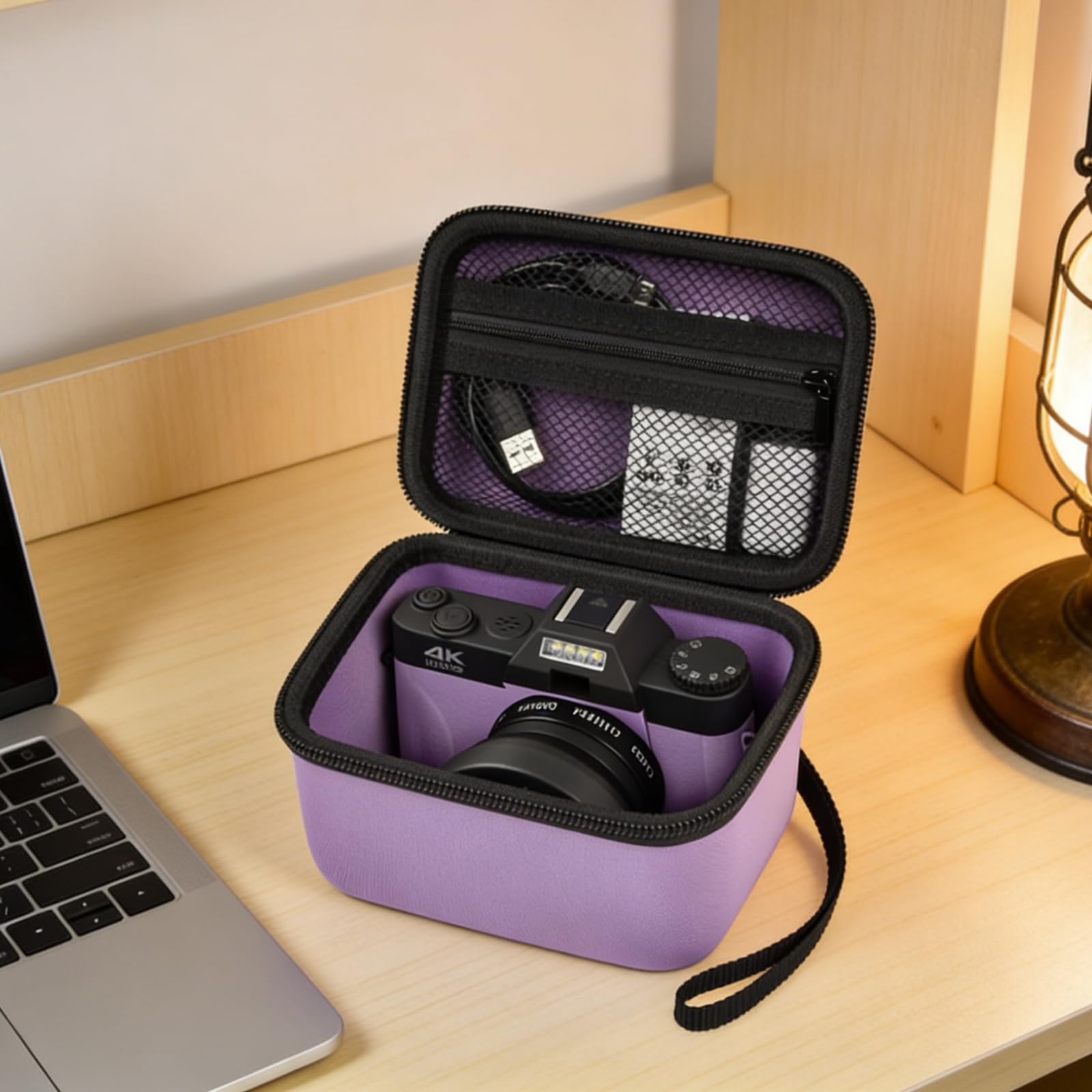 Vlogging Camera Case for 4K Digital Cameras–Portable Storage for Lens and Accessories