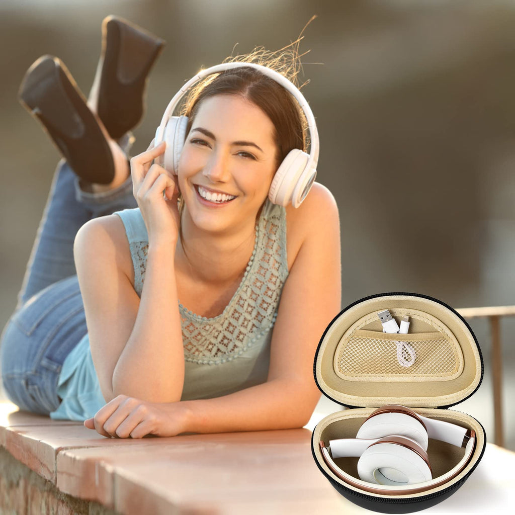 Shockproof Foldable Headphone Travel Case with Mesh Pocket – Compatible with Solo and Studio