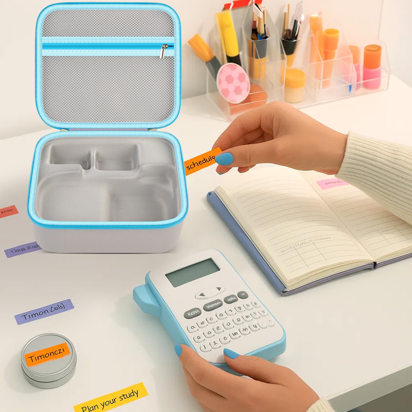 Portable Label Maker Case – Fits PT-N20 / PT-N25BT, Travel and Office Organizer Bag