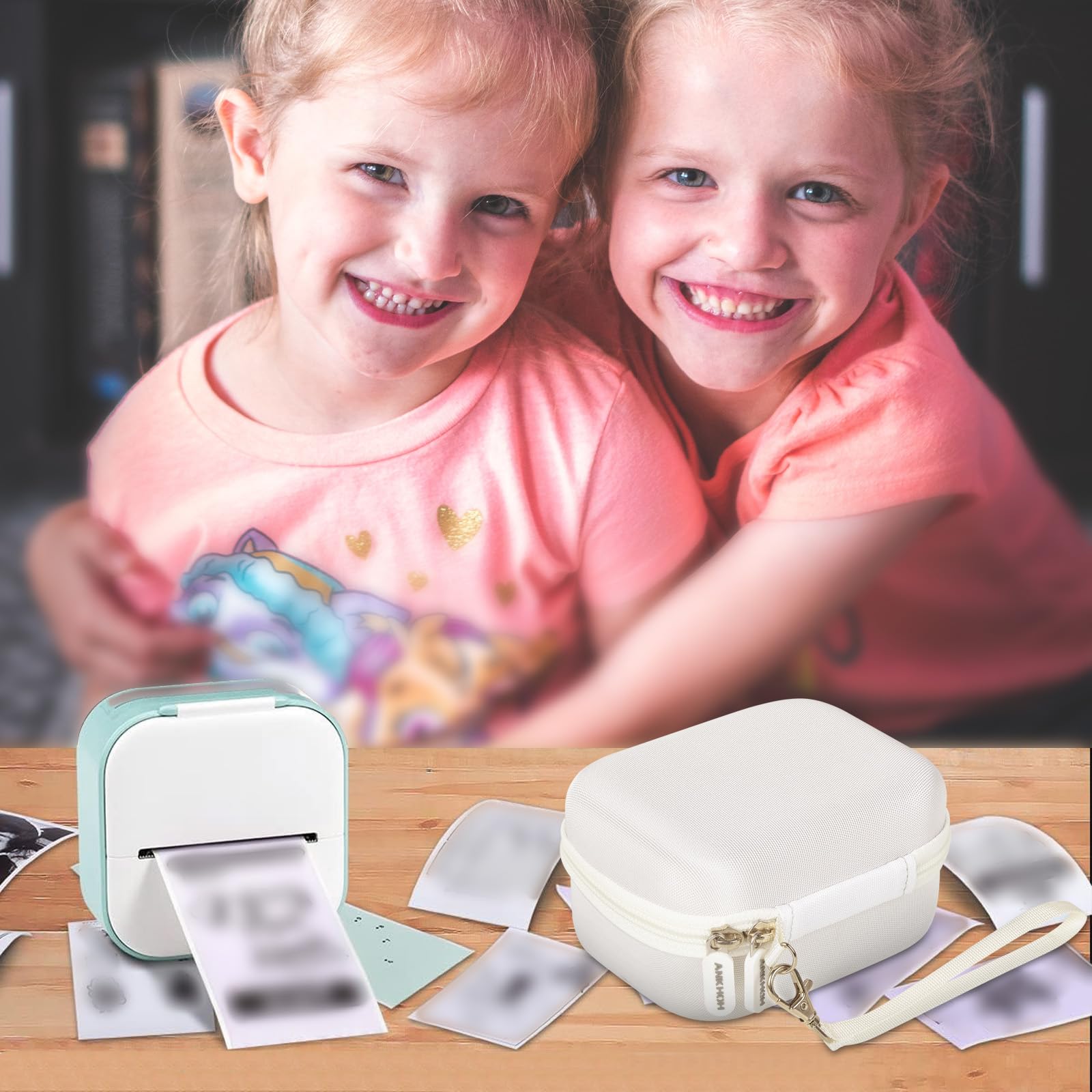 Label Maker Case for Memoking T02 and Phomemo M02 Mini Printer Storage