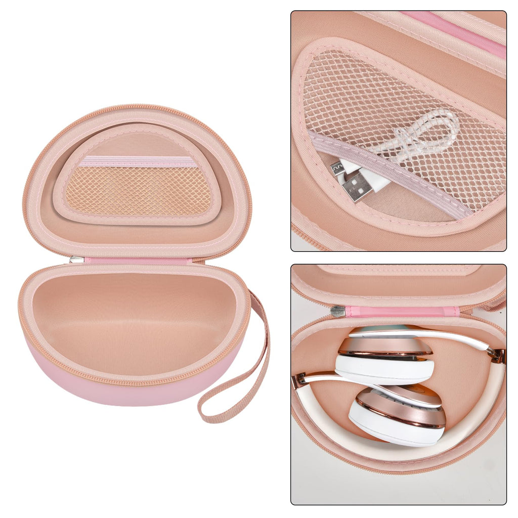 Shockproof Foldable Headphone Travel Case with Mesh Pocket – Compatible with Solo and Studio