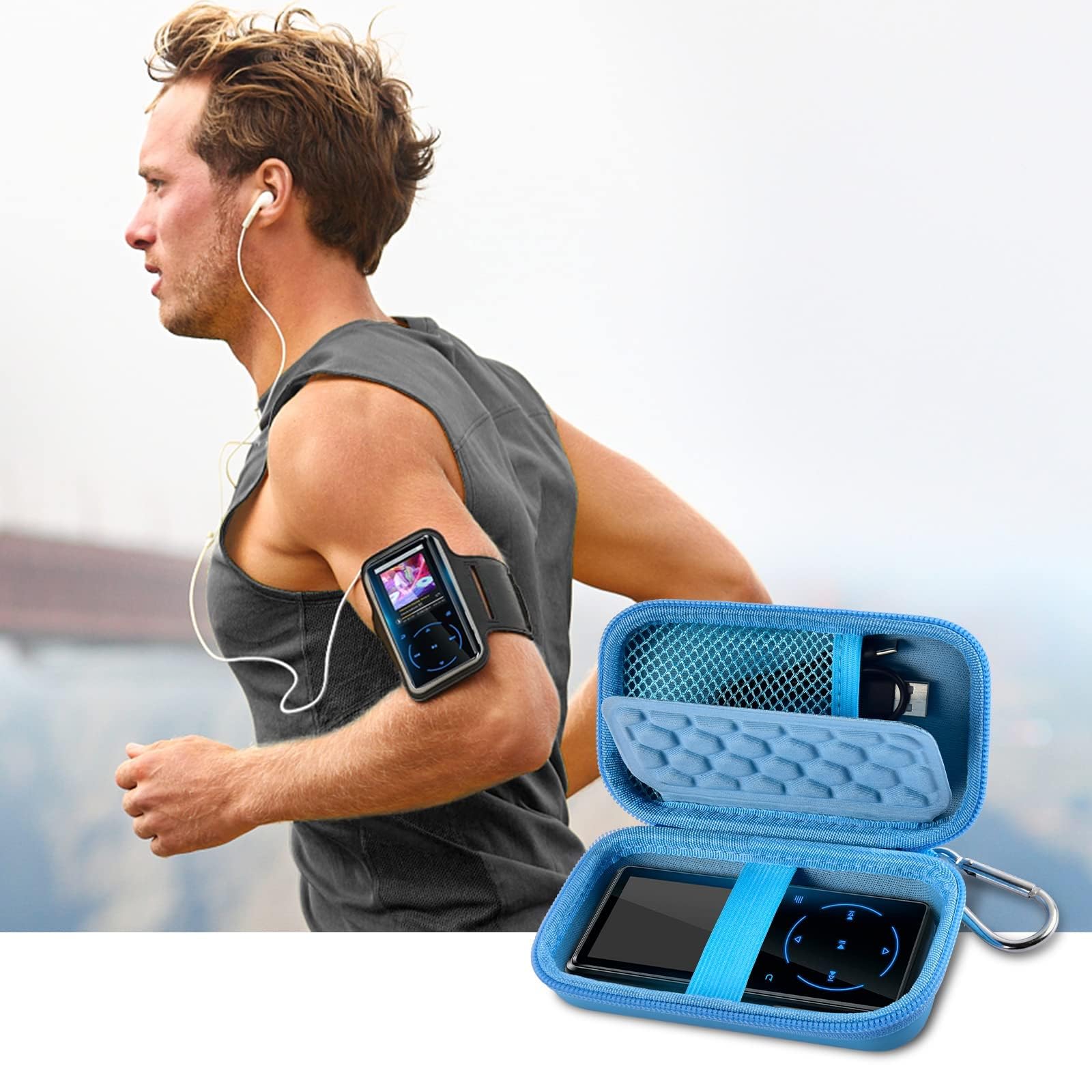 Portable MP3 / MP4 Player Case – Protective Travel Organizer for Music Players and Accessories