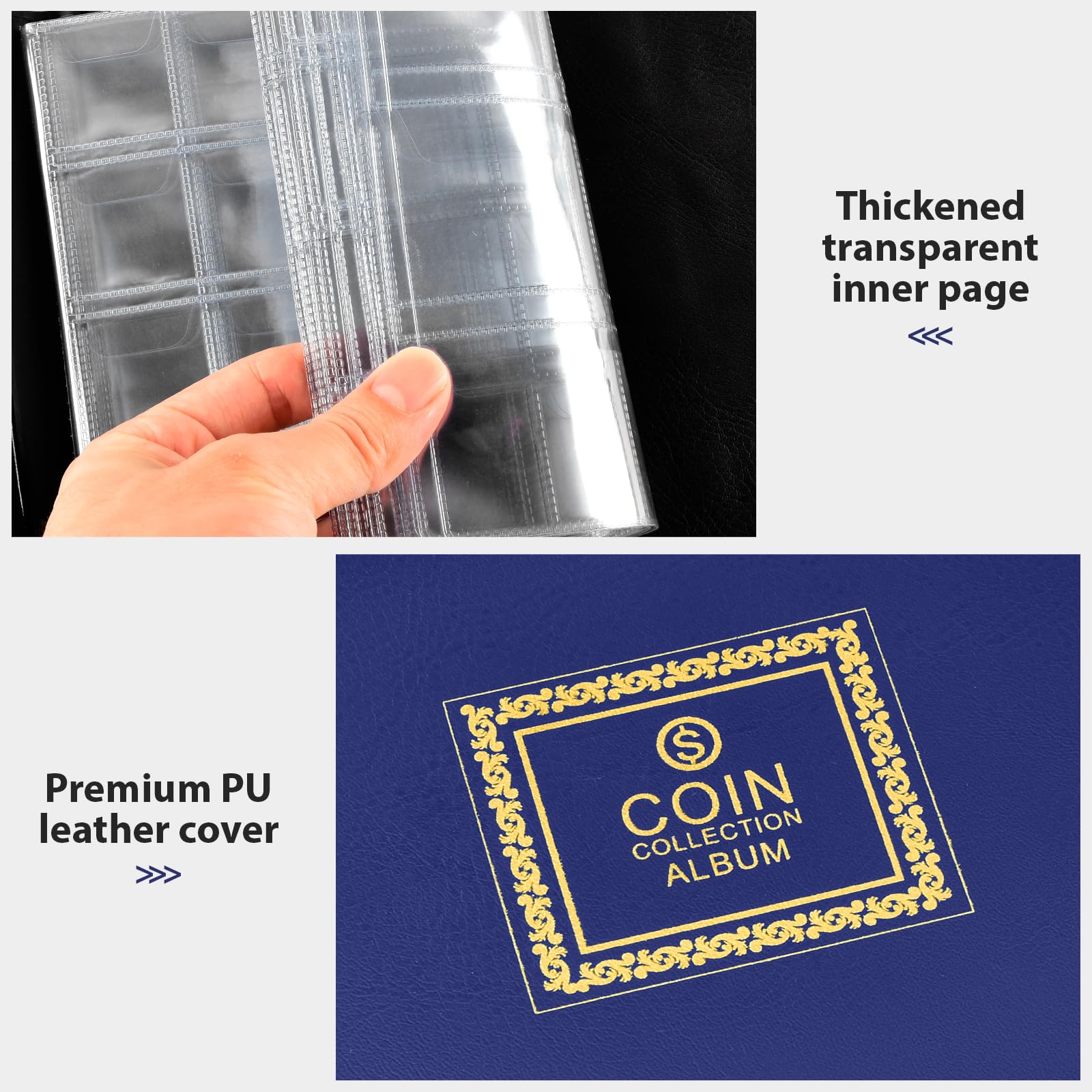 300 Pocket Coin Collection Album – Protective Coin Storage Book for Collectors