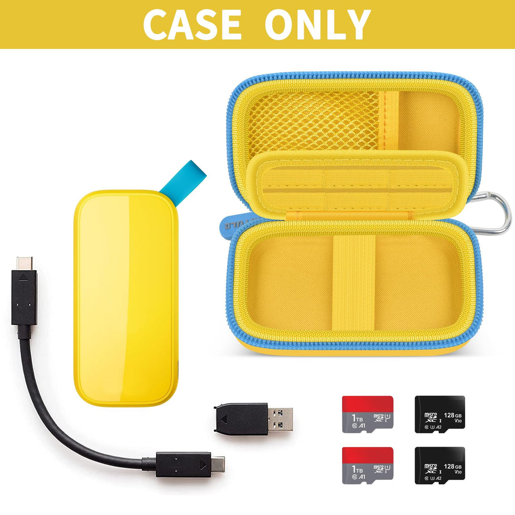 Portable SSD Case for SanDisk Extreme And Extreme PRO, Hard Shell Travel Storage  with SD Card Holder