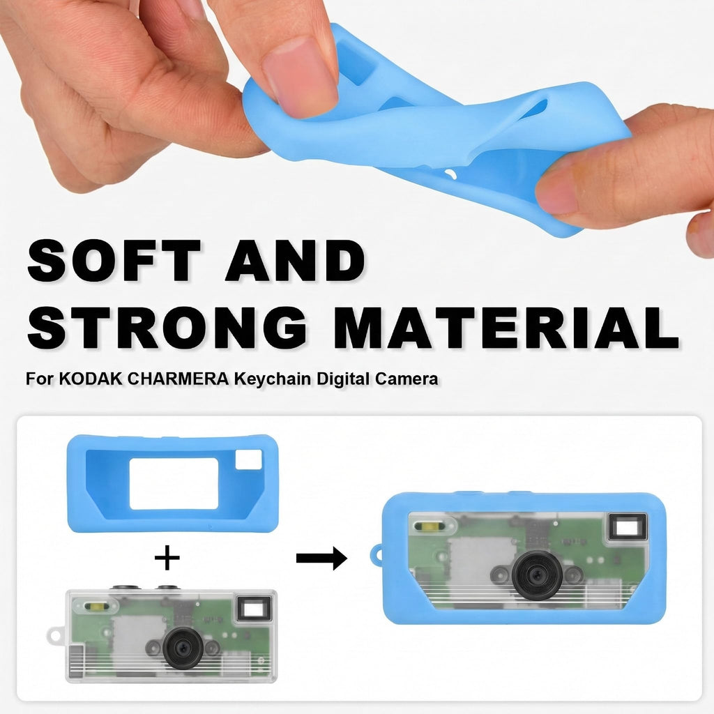 Silicone Case for Kodak Charmera Keychain Camera – Cute Protective Cover for Mini Digital Camera