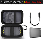 Hard Carrying Case for Crucial X10/X9 Pro Portable SSD–Shockproof External SSD Storage Bag with Mesh Pocket