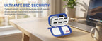 Portable SSD Case for SanDisk Extreme And Extreme PRO, Hard Shell Travel Storage  with SD Card Holder