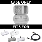 Portable Charger Case for Mini Power Bank, Hard Shell Travel Storage Bag with Cable Pocket