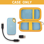 Portable SSD Case for SanDisk Extreme And Extreme PRO, Hard Shell Travel Storage  with SD Card Holder